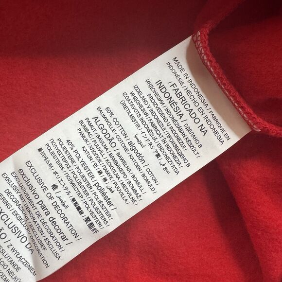 Washington Nationals Hoodie Mens XL Red Script Spellout Sewn Fleece Majestic New - Picture 7 of 11